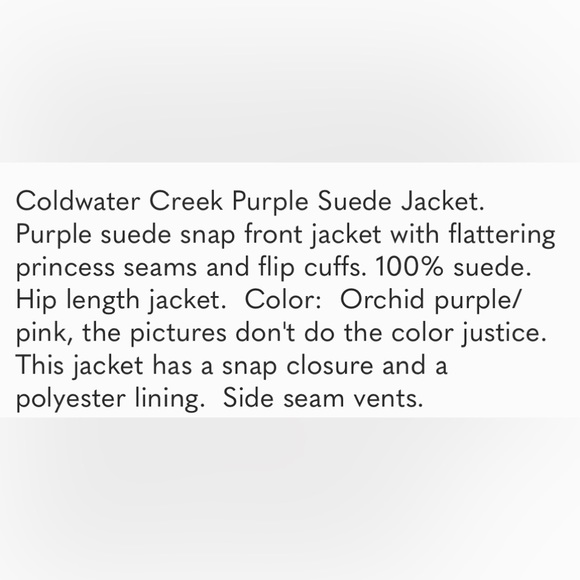 Coldwater Creek Leather Jacket - Picture 11 of 11